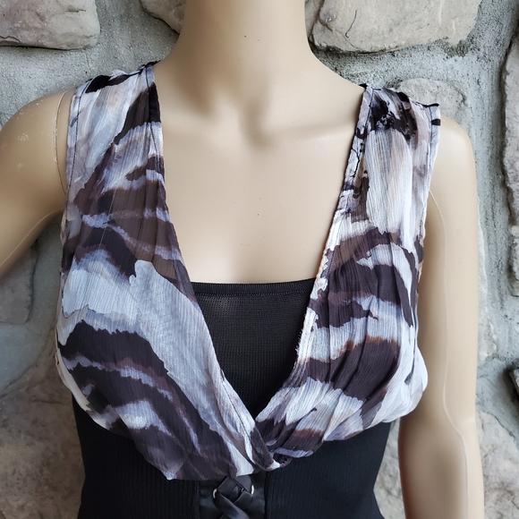 CACHE | Corset Bottom Black Tank Top - Picture 2 of 6